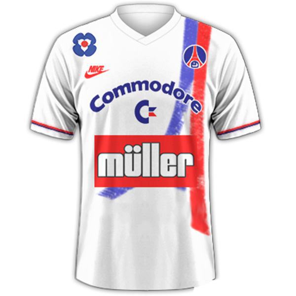 Paris saint germain away retro vintage soccer jersey match men's second sportswear football shirt 1991-1992